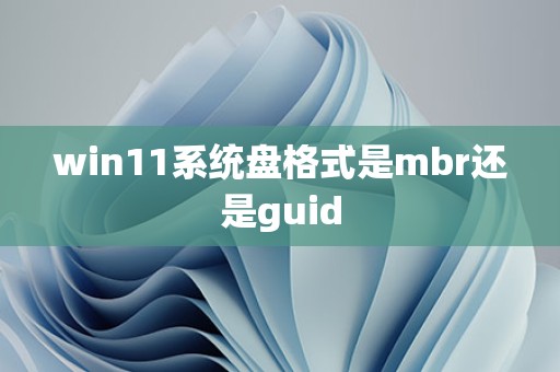 win11系统盘格式是mbr还是guid - 4425教程网
