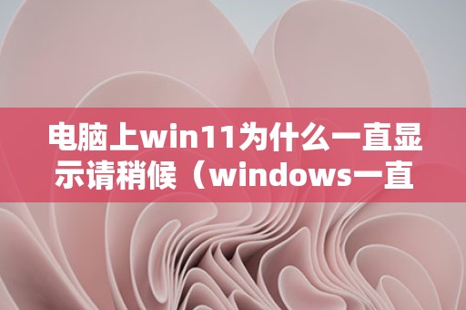 电脑上win11为什么一直显示请稍候（windows一直请稍后） - 4425教程网